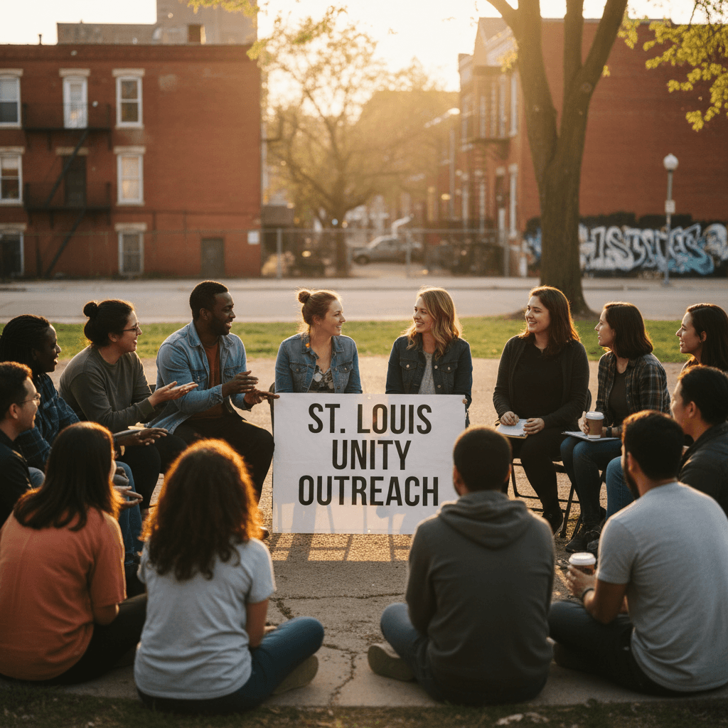 Community members gathered together