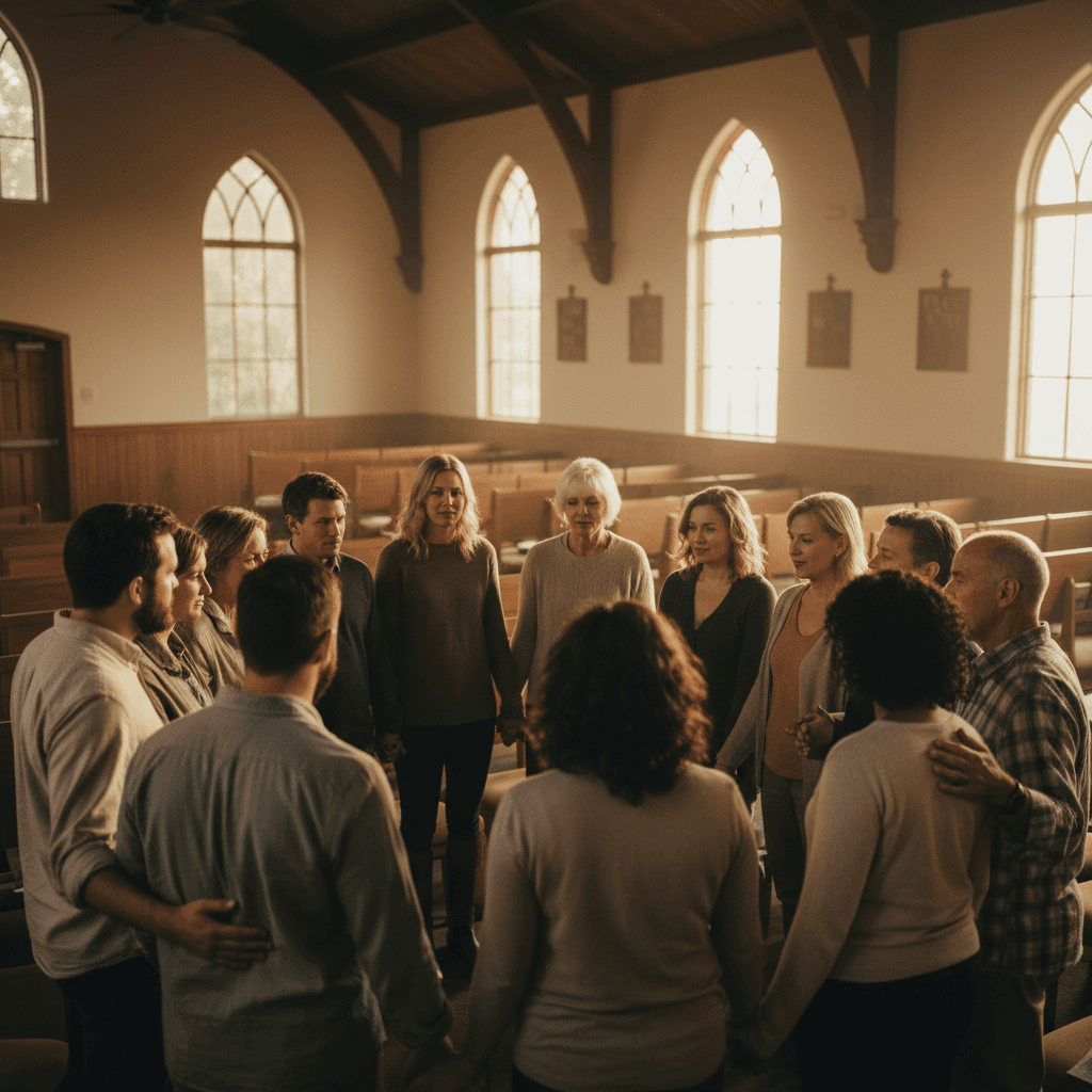 Community members gathered in spiritual fellowship at Faithworks Fellowship